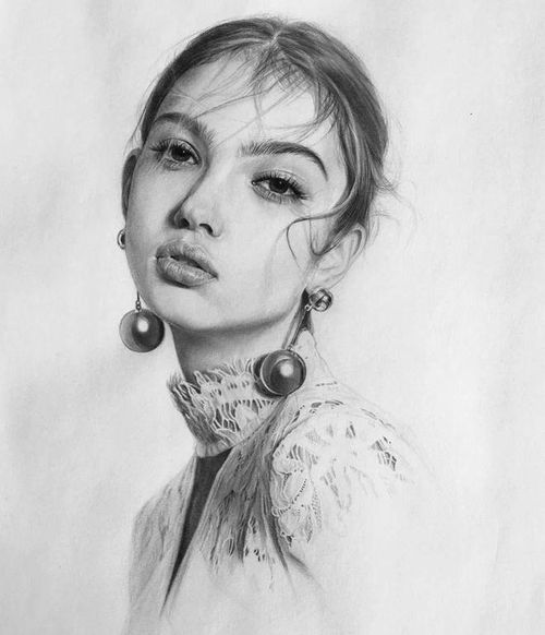 筆觸細(xì)膩的肖像素描
