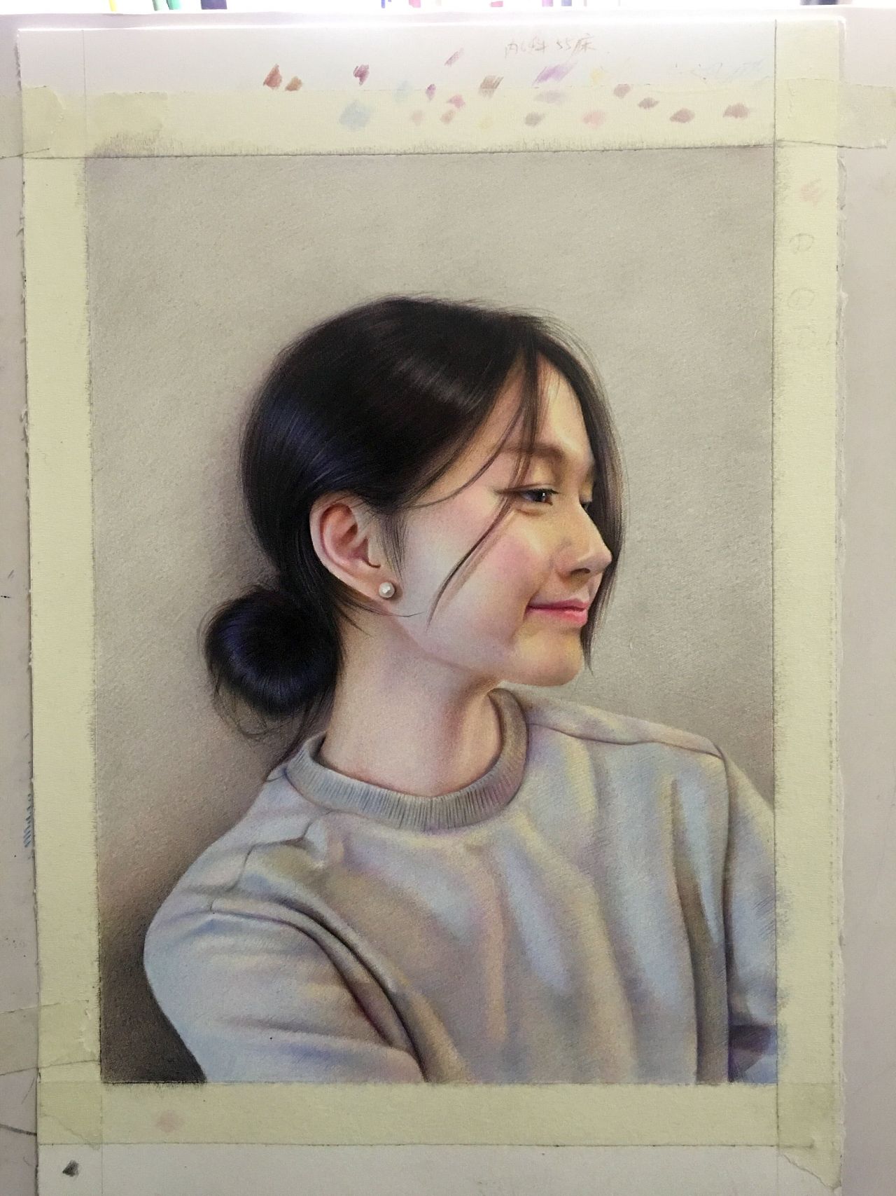 彩鉛人物肖像繪制過程詳解